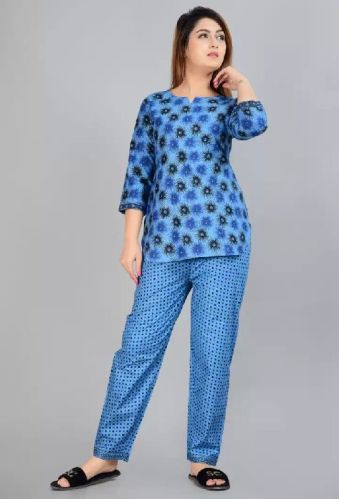 Ladies Dark Blue Top and Pant Set