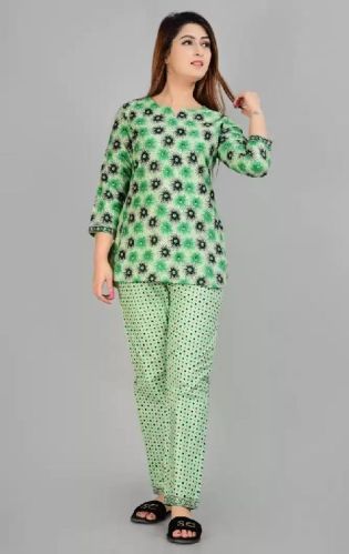 Ladies Dark Green Top and Pant Set