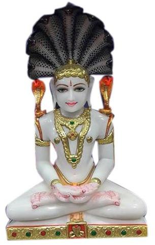 Marble Vishnu Statue, For Worship, Packaging Type : Thermocol Box
