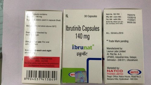 Ibrunat Ibrutinib Capsules, Packaging Size : 30 Tabs