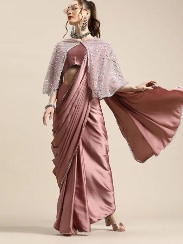 Unstitched Fancy Sarees, Pattern : Plain