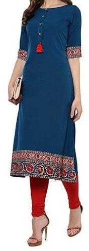 Printed Ladies Cotton Long Kurti, Occasion : Casual Wear, Formal Wear