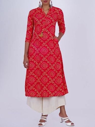 Ladies Cotton Party Wear Kurti, Size : M, XL, XXL