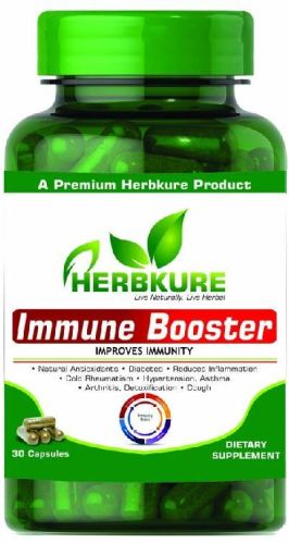 Herbkure Immunity Booster Capsules, Packaging Type : Plastic Bottle