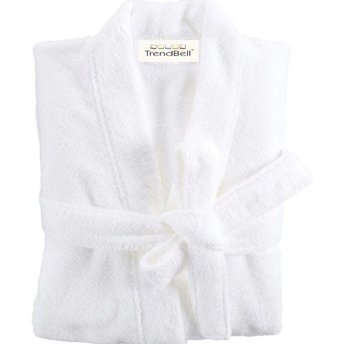 TrendBell White Cotton Bathrobe, For Bathroom, Gender : Female