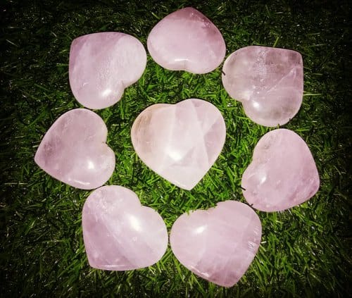 Rose Quartz Heart Shaped Stone, For Jewellery Use, Size : 0-20mm, 20-40mm