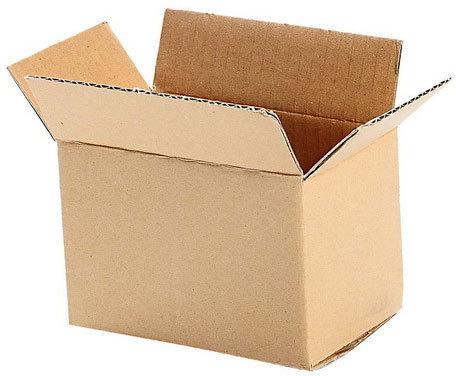 Rectangular Cardboard 3 Ply Corrugated Box, Color : Brown