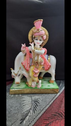 Polished 8 Kg Marble Gou Gopal, Feature : Smooth Finish