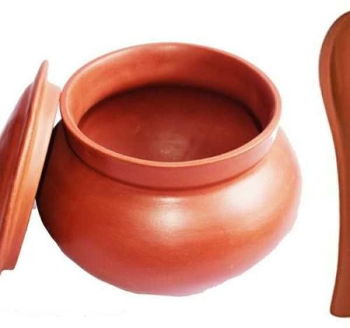 Plain Clay Dahi Handi, Shape : Round