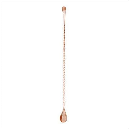 Polished Copper Twisted Bar Spoon, Length : 28 Cm, 50 Cm