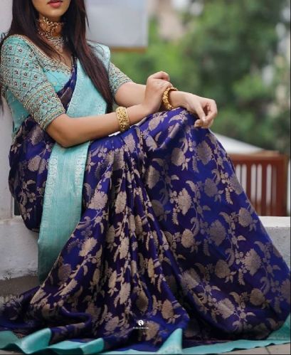 Printed Banarasi Silk Saree, Occasion : Festival Wear