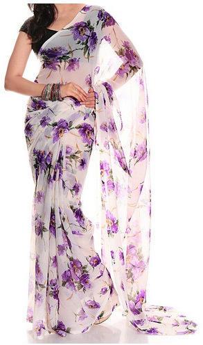 Printed Designer Chiffon Saree, Feature : Comfortable, Easily Washable