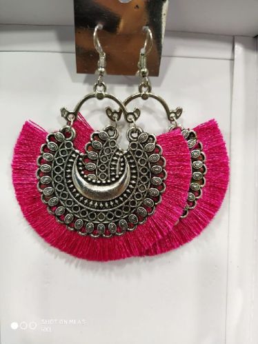 20-40 Gm Lead Free Metal Silver Handicraft Earrings, Occasion : Party Wear