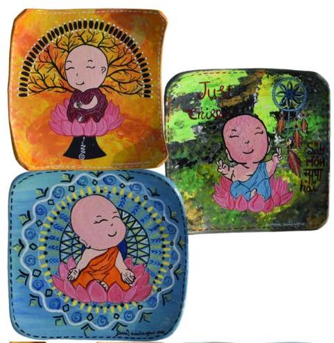 Gubbare Wooden Chatter Collection Wall Plate, Shape : Square