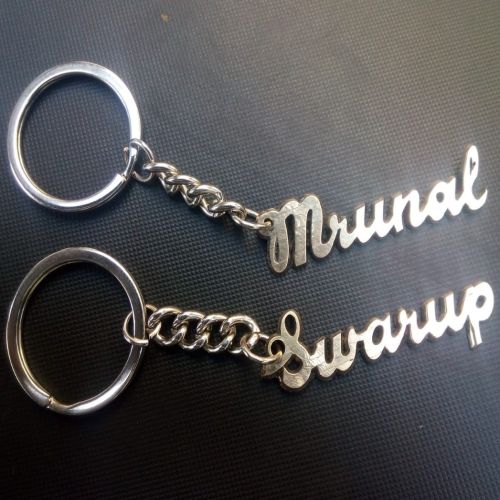 Polished Metal Personalized Name Keychain