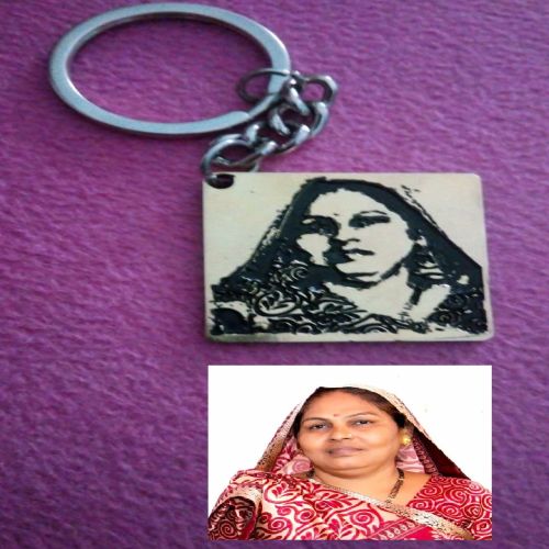 Printed Plastic Personalized Photo Keychain, Shape : Multishape