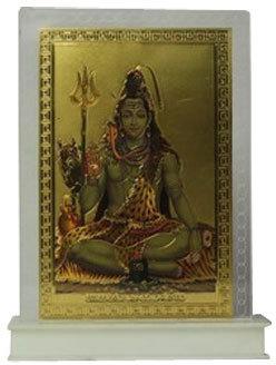 PVC Lord Shiva Dashboard Idol, For Automobiles, Color : Golden (Gold Plated)