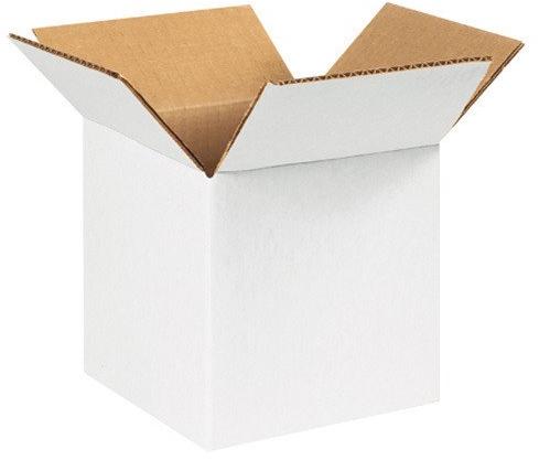 Cardboard 3 Ply Corrugated Boxes, Color : White