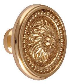 Round Polished Brass SECK-8005 Designer Cabinet Knob, Color : Golden