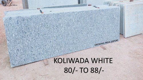 Rough-Rubbing Koliwada White Granite Slabs, Size : 60x180cm, 120x240cm, 150x240cm