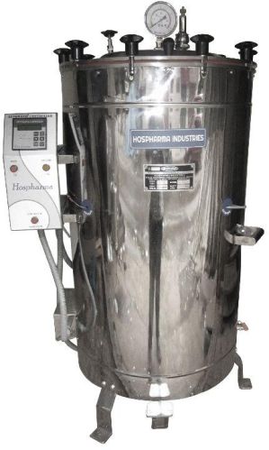 Polished Stainless Steel HOSPHARMA Vertical Autoclave, For Laboratory Use, Industrial Use, Hospital