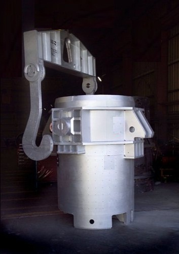 Bottom Pouring Ladles and Bail Arm, Color : Silver for Steel Industry