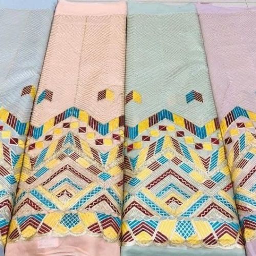 Georgette Multi With Gota Patti, For Dresses, Feature : Easily Washable, Embroidered, Shrink Resistant