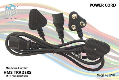 Copper Computer Power Cable, Color : Black