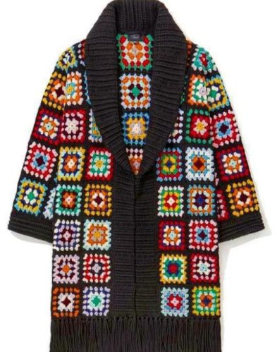 Wool Printed Crochet Trend Winter Jacket, Occasion : Daily Wear