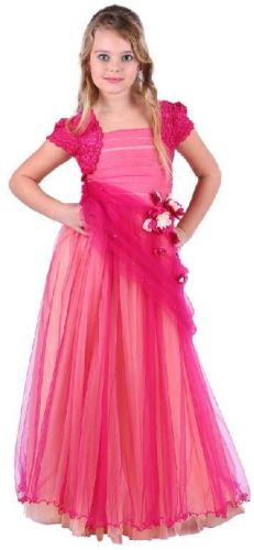Plain Georgette Girls Partywear Gown, Size : M