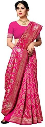 Kanjivaram Saree, For Anti-Wrinkle, Shrink-Resistant, Age Group : Adults