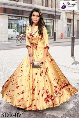 Digital Printed Ladies Casual Gown, Size : M, XL, XXL