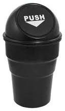 Generic Plastic Car Trash Bin, Color : Black