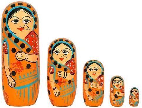 Wood Russian Nesting Dolls, Color : Multi