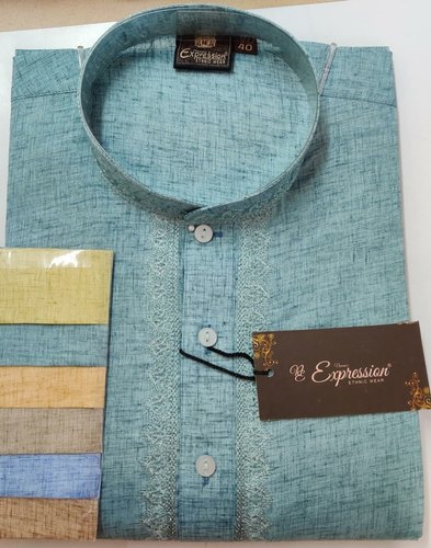 Cotton Embroidery Kurta, Pattern : Embroidered