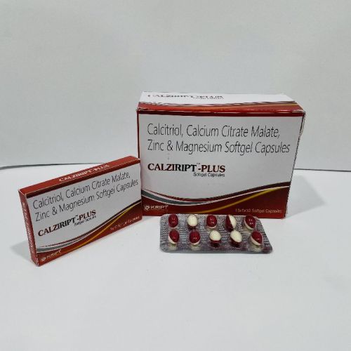 CALZIRIPT PLUS, For Vitamin D3 Defecency, Form : Softgel Capsules