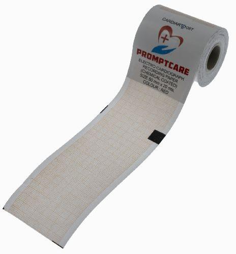 Electro Cardiograph Recording Paper, Size : 50mm X 20 Mts