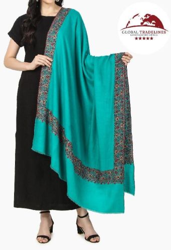 Global Tradelines Embroidered Woolen Pashmina Shawls, Feature : Breathable, Comfortable, Eco-friendly