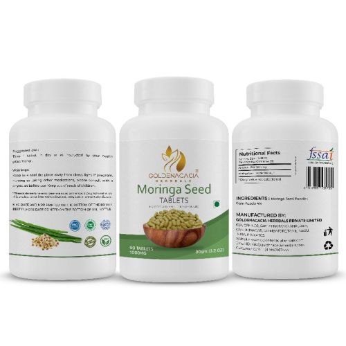 MORINGA SEED 1000mg 90 TABLETS, Certification : FSSAI Certified