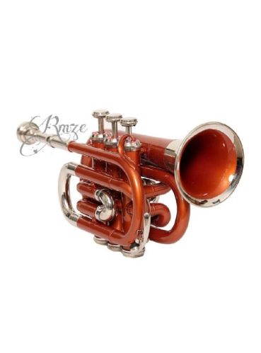 Rmze Professional Orange-Silver Pocket Trumpet, Feature : Fine Finish, Long Functional Life, Low Maintenance