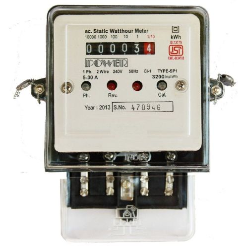 Rectangular Plastic Electric Meter, For Household, Industrial, Certification : CE Certified