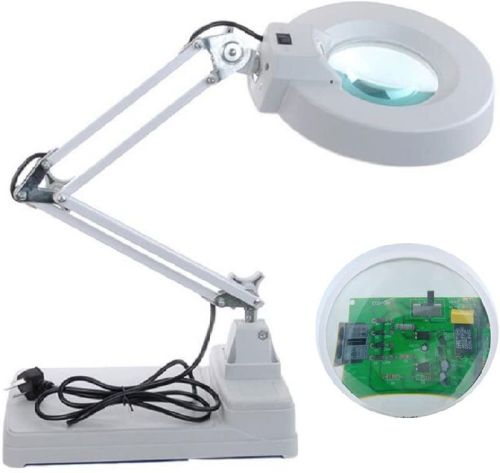 Round Glass Magnifier Lamp, For Magnification Use