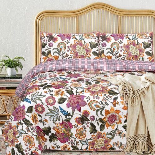 Bedsheets India Floral Print Cotton Bedcover, Size : 90' X 100'