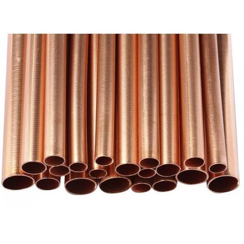 Round AC Copper Pipe, For Air Condition, Refrigerator, Water Heater, Color : Golden