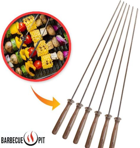 Wooden Barbecue Skewer ROUND, For Home, Hotel, Length : 18-24'