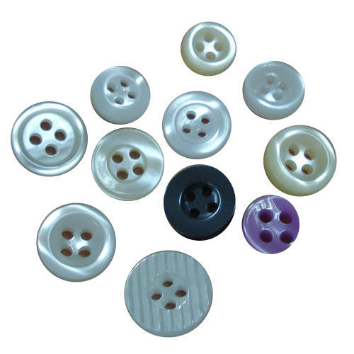 Plain Plastic Buttons, Shape : Round