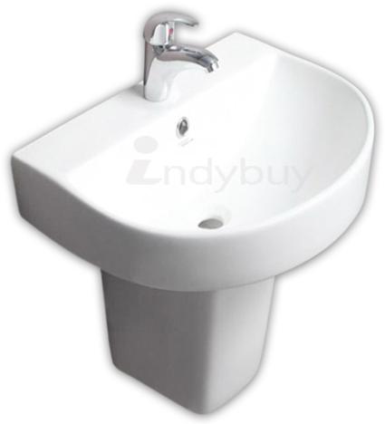 Ceramic Pedestal Wash Basin, Brand Name : Hindware