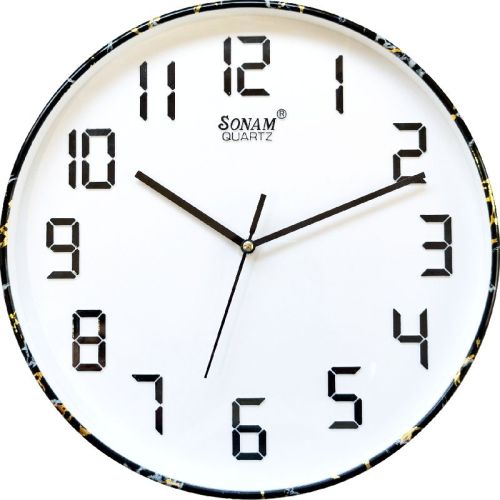 Plastic 1187 Analog Wall Clock, For Home, Office, Decoration