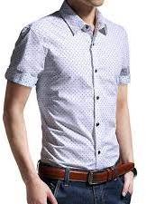 Cotton Plain Mens Half Sleeve Shirts, Size : XL, XXL