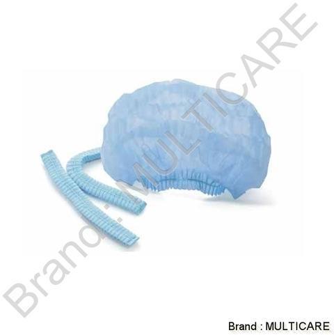 Multicare Plain Bouffant Caps, Size : Free Size